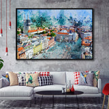 Zagreb Framed Canvas Prints Wall Art Decor - Painting Canvas, Framed Picture, Home Decor