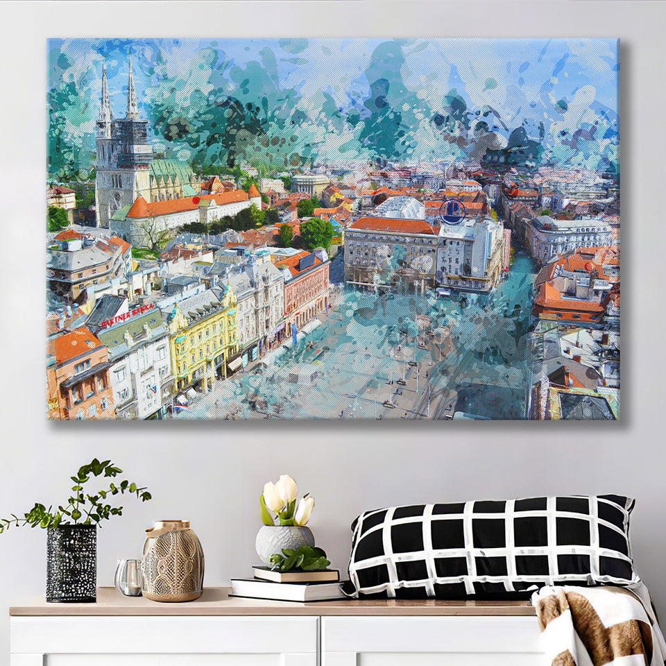 Zagreb Canvas Prints Wall Art Decor - Painting Canvas, Art Print, Home Decor, Ready to Hang