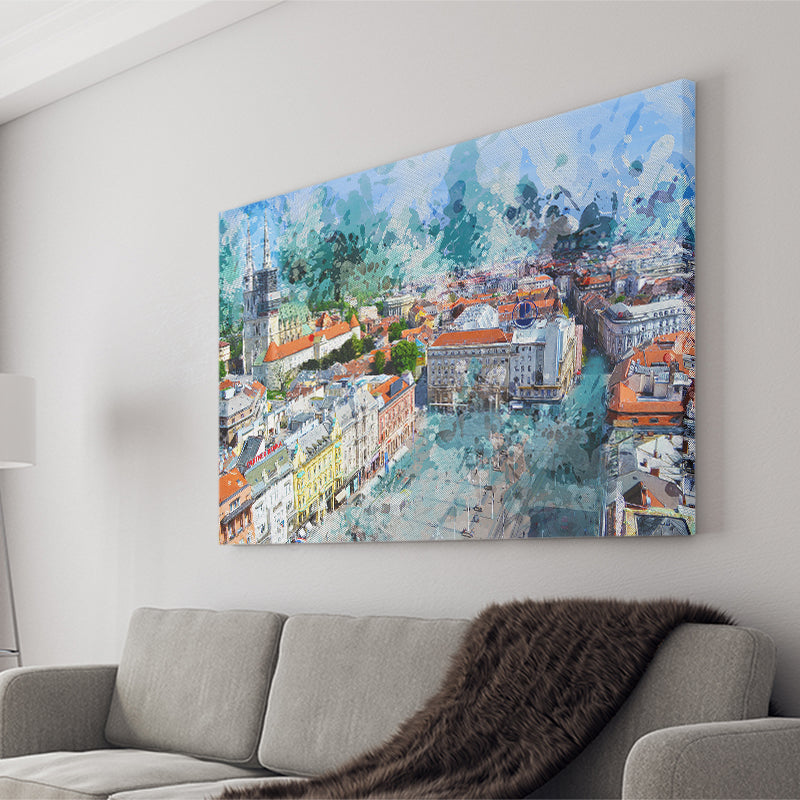 Zagreb Canvas Prints Wall Art Decor - Painting Canvas, Art Print, Home Decor, Ready to Hang