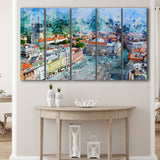 Zagreb 5 Piece B Canvas Prints Wall Art Decor, Multi Panels,Large Canvas, Home Decor
