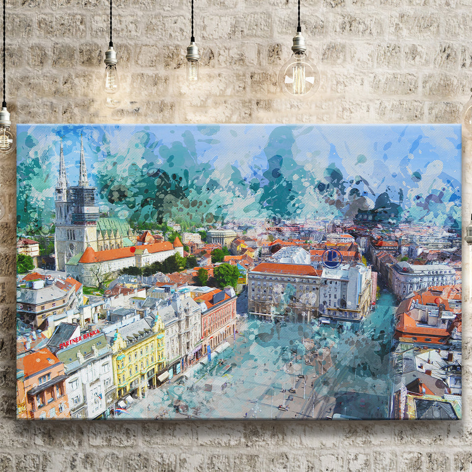 Zagreb Canvas Prints Wall Art Decor - Painting Canvas, Art Print, Home Decor, Ready to Hang