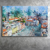 Zagreb Canvas Prints Wall Art Decor - Painting Canvas, Art Print, Home Decor, Ready to Hang