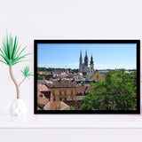 Zagreb Skyline, Zagreb Framed Art Prints Wall Art Decor,Black Frame, Ready to hang
