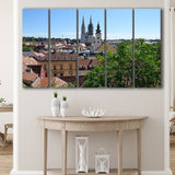 Zagreb Skyline, Zagreb 5 Panels B,Large Canvas,Canvas Prints Wall Art Home Decor