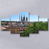 Zagreb Skyline, Zagreb Multi Panels,Canvas Prints Wall Art Home Decor
