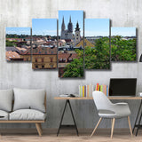 Zagreb Skyline, Zagreb Multi Panels,Canvas Prints Wall Art Home Decor
