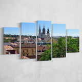 Zagreb Skyline, Zagreb Multi Panels,Canvas Prints Wall Art Home Decor