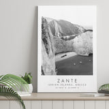 Zante Black And White Art Canvas Prints Wall Art Home Decor