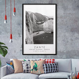 Zante Black And White Art Framed Art Prints Wall Art Decor, Framed Picture