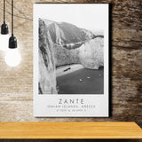 Zante Black And White Art Canvas Prints Wall Art Home Decor