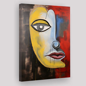 Abstract Art Lips And Eye Painting Unique Art V1 Canvas Prints Wall Art Home Decor, Painting Canvas, Living Room Wall Decor