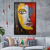 Abstract Art Lips And Eye Painting Unique Art V1 Framed Art Prints Wall Decor, Painting Art, Framed Picture