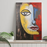 Abstract Art Lips And Eye Painting Unique Art V1 Canvas Prints Wall Art Home Decor, Painting Canvas, Living Room Wall Decor