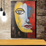Abstract Art Lips And Eye Painting Unique Art V1 Canvas Prints Wall Art Home Decor, Painting Canvas, Living Room Wall Decor
