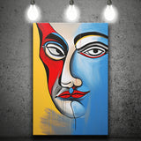 Abstract Face Art Mixed Color Canvas Prints Wall Art Home Decor, Painting Canvas, Living Room Wall Decor