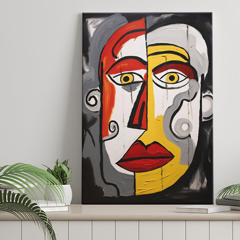 Abstract Face Unique Art Luxury Painting Canvas Prints Wall Art Home Decor, Painting Canvas, Living Room Wall Decor