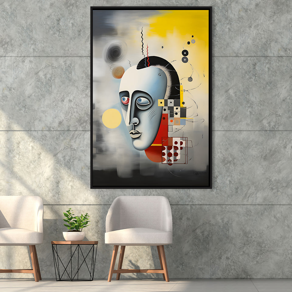 Abstract Geometric Art Painting Framed Canvas Prints Wall Art Home Decor, Painting Canvas, Floating Frame