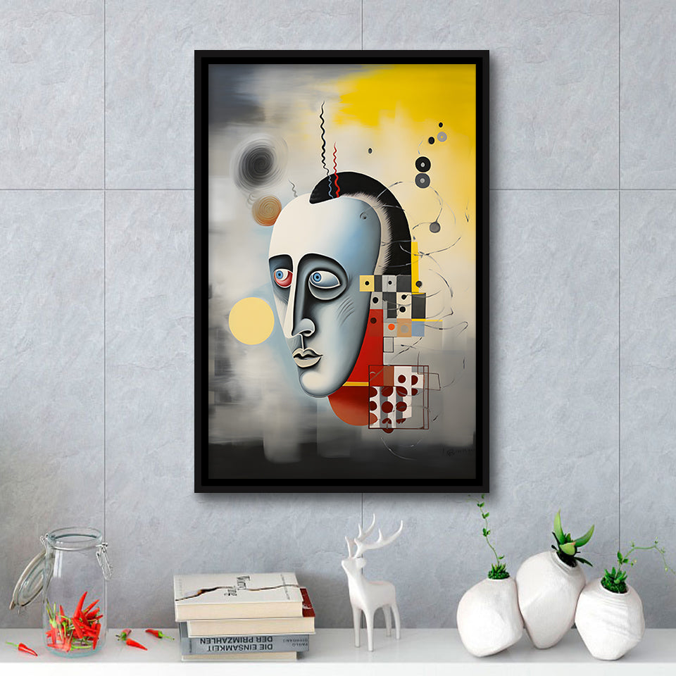 Abstract Geometric Art Painting Framed Canvas Prints Wall Art Home Decor, Painting Canvas, Floating Frame