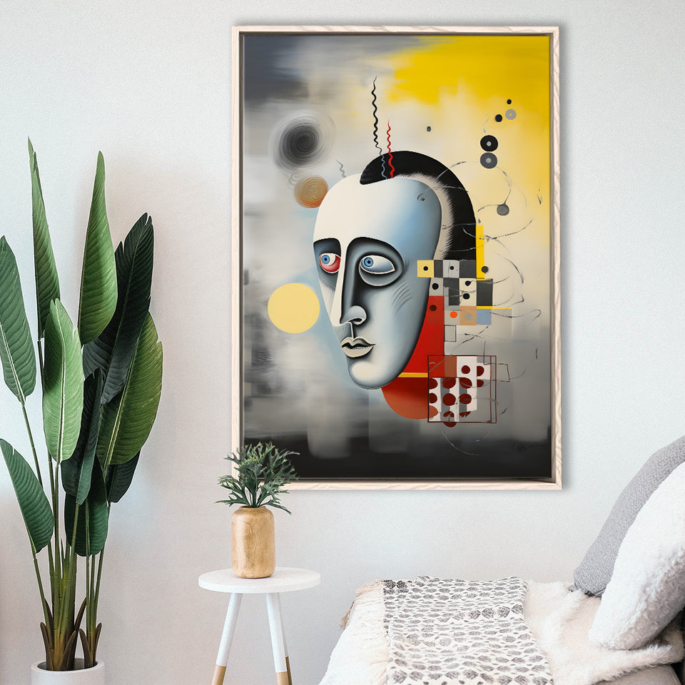 Abstract Geometric Art Painting Framed Canvas Prints Wall Art Home Decor, Painting Canvas, Floating Frame