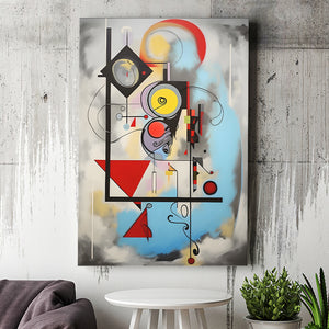 Abstract Geometric Mixcolor Painting Canvas Prints Wall Art Home Decor, Painting Canvas, Living Room Wall Decor