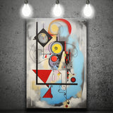 Abstract Geometric Mixcolor Painting Canvas Prints Wall Art Home Decor, Painting Canvas, Living Room Wall Decor