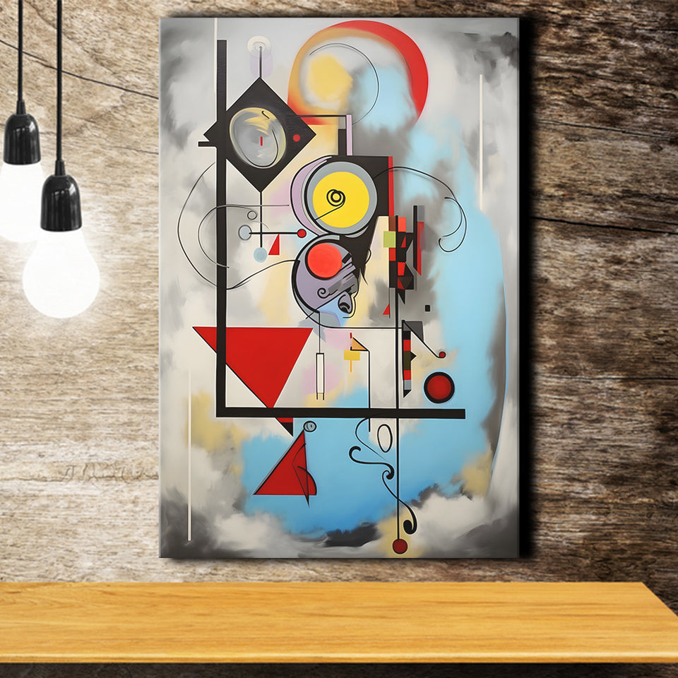 Abstract Geometric Mixcolor Painting Canvas Prints Wall Art Home Decor, Painting Canvas, Living Room Wall Decor