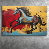 Abstract Horse Colorful Luxury Painting V7 Canvas Prints Wall Art Home Decor, Painting Canvas, Living Room Wall Decor