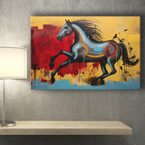 Abstract Horse Colorful Luxury Painting V7 Canvas Prints Wall Art Home Decor, Painting Canvas, Living Room Wall Decor