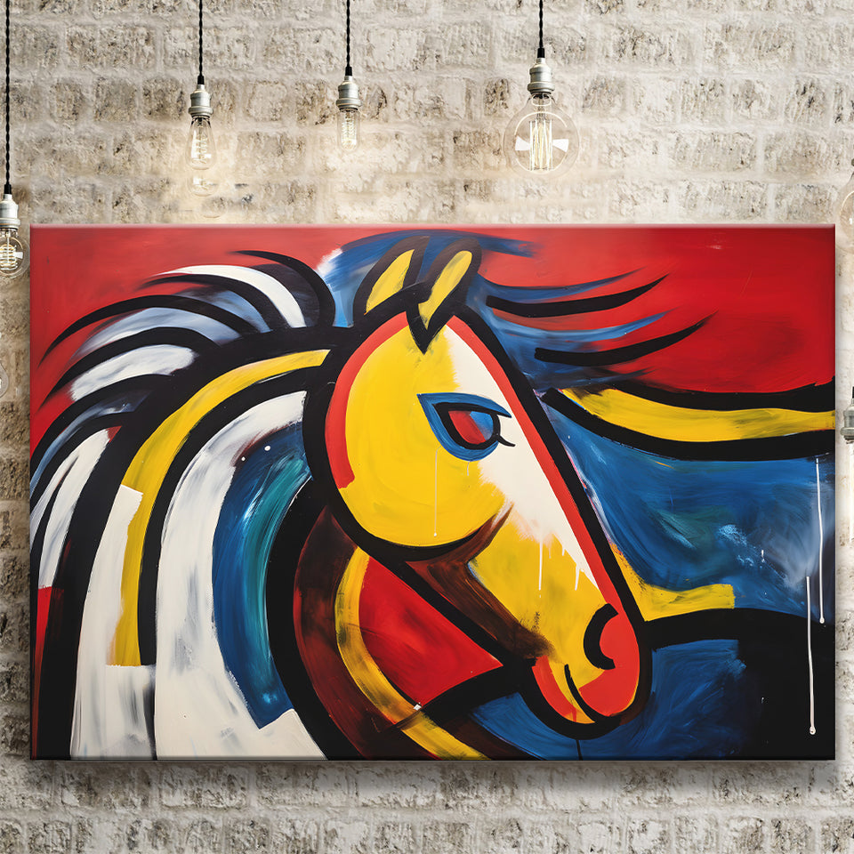 Abstract Horse Unique Painting Canvas Prints Wall Art Home Decor, Painting Canvas, Living Room Wall Decor
