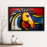 Abstract Horse Unique Painting Framed Canvas Prints Wall Art Home Decor, Painting Canvas, Floating Frame
