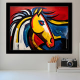 Abstract Horse Unique Painting Framed Art Prints Wall Decor, Painting Art, Framed Picture