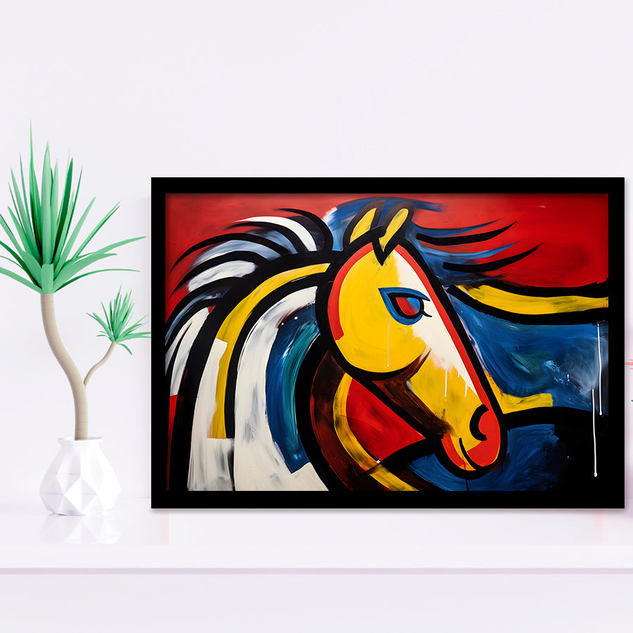 Abstract Horse Unique Painting Framed Art Prints Wall Decor, Painting Art, Framed Picture