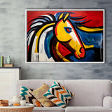 Abstract Horse Unique Painting Framed Canvas Prints Wall Art Home Decor, Painting Canvas, Floating Frame