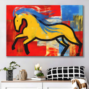 Abstract Simple Horse Luxury Art Painting Canvas Prints Wall Art Home Decor, Painting Canvas, Living Room Wall Decor