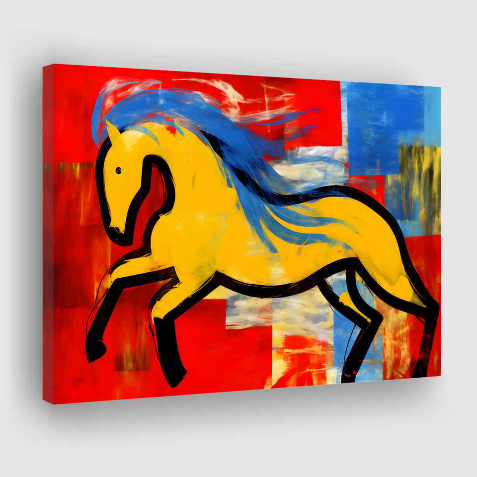 Abstract Simple Horse Luxury Art Painting Canvas Prints Wall Art Home Decor, Painting Canvas, Living Room Wall Decor