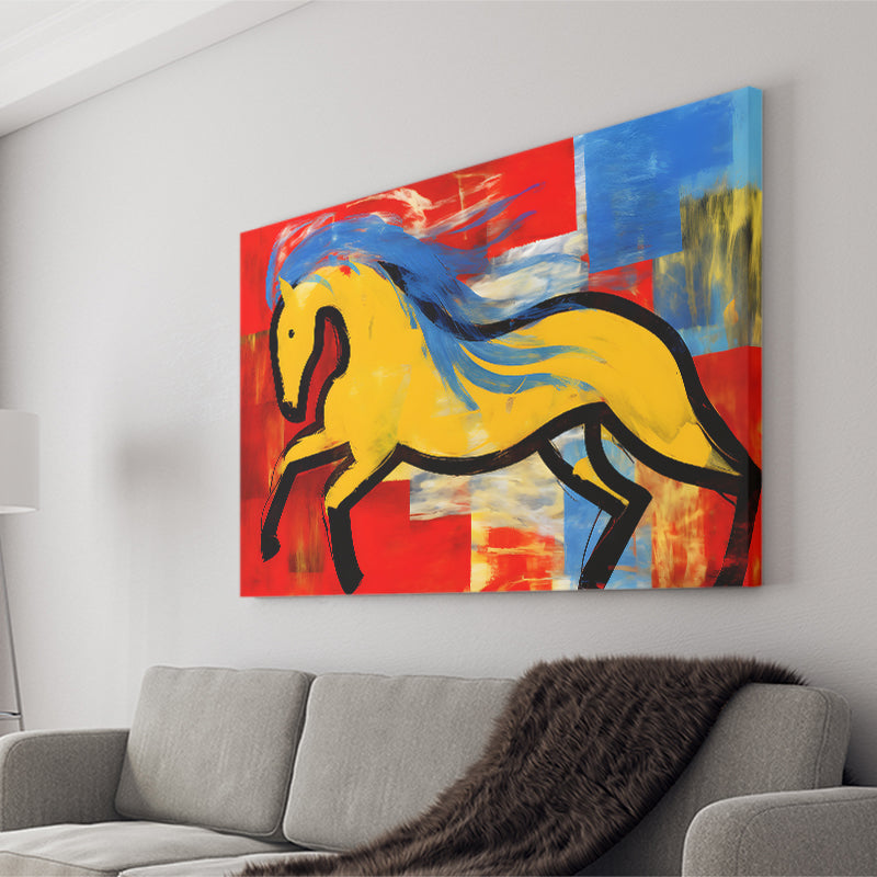 Abstract Simple Horse Luxury Art Painting Canvas Prints Wall Art Home Decor, Painting Canvas, Living Room Wall Decor