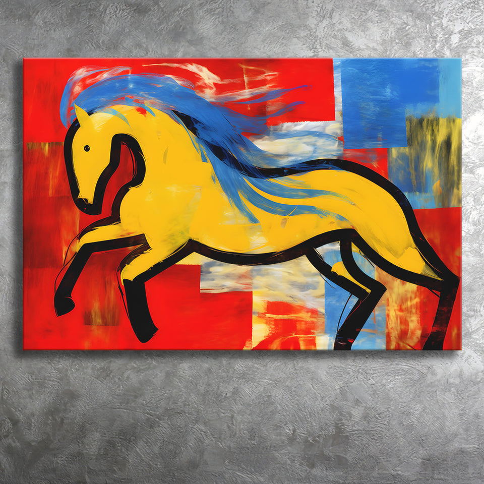 Abstract Simple Horse Luxury Art Painting Canvas Prints Wall Art Home Decor, Painting Canvas, Living Room Wall Decor