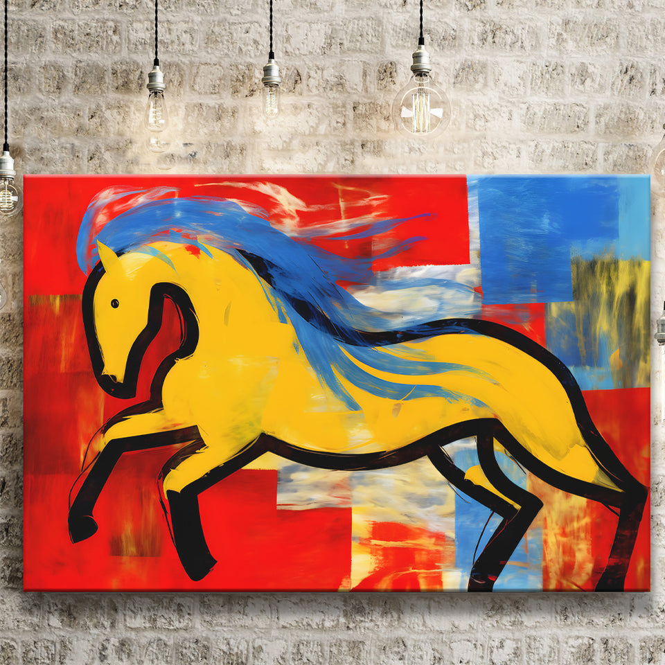 Abstract Simple Horse Luxury Art Painting Canvas Prints Wall Art Home Decor, Painting Canvas, Living Room Wall Decor