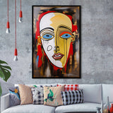 Abstract Unique Face Painting Framed Art Prints Wall Decor, Painting Art, Framed Picture