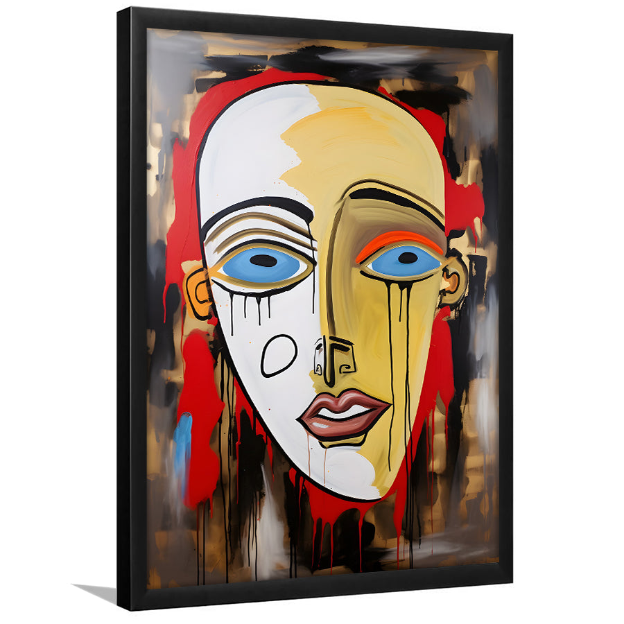 Abstract Unique Face Painting Framed Art Prints Wall Decor, Painting Art, Framed Picture