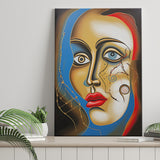 Abstract Woman Face Art Canvas Prints Wall Art Home Decor, Painting Canvas, Living Room Wall Decor