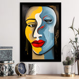 Abstract Woman Face Unique Painting Framed Art Prints Wall Decor, Painting Art, Framed Picture