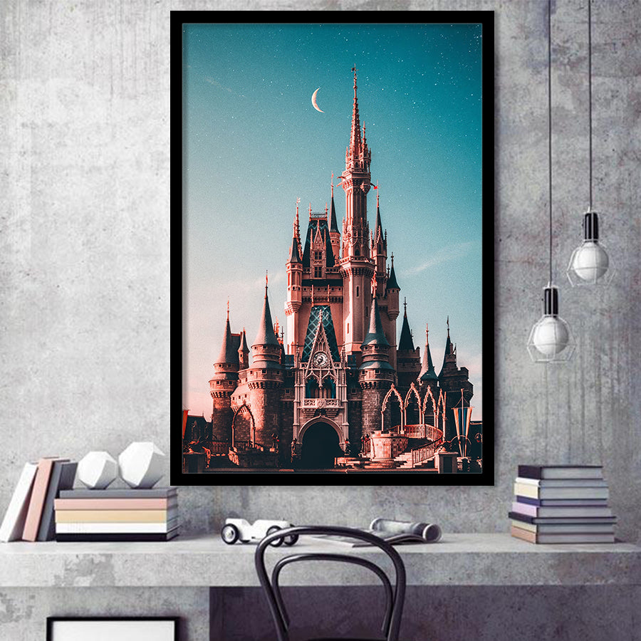 Aesthetic Disney Castle Framed Art Prints Wall Decor - Painting Prints, Wall Art, Framed Picture, For Sale