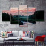 Aesthetic Chaotic In Peaceful Country 5 Piece Multi Panels Canvas Prints Wall Art - Painting Canvas,Wall Decor