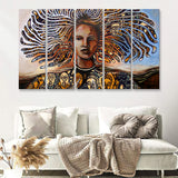 African American Women Writers 5 Pieces B Canvas Prints Wall Art - Painting Canvas, Multi Panels, Wall Decor