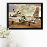 Aircraft Us Air Force Framed Canvas Prints Wall Art Decor - Painting Canvas, Black Framed Picture