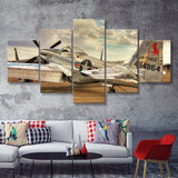 Aircraft Us Air Force 5 Piece Canvas Prints Wall Art Decor - Painting Canvas, Multi Panels