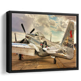 Aircraft Us Air Force Framed Canvas Prints Wall Art Decor - Painting Canvas, Black Framed Picture