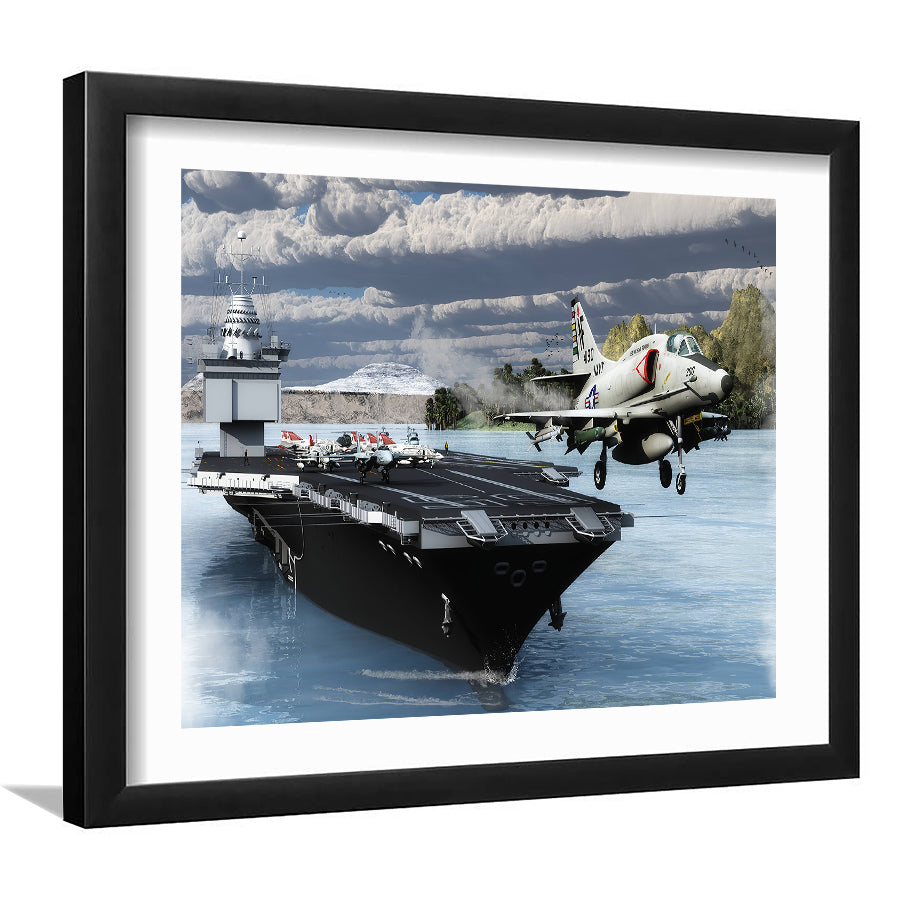 Aircraft Carrier Wall Art Print - Framed Art, Framed Prints, Painting Print