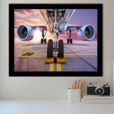 Aircraft Wheels And Brakes Framed Art Prints Wall Decor - Painting Art, Framed Picture, Ready to Hang